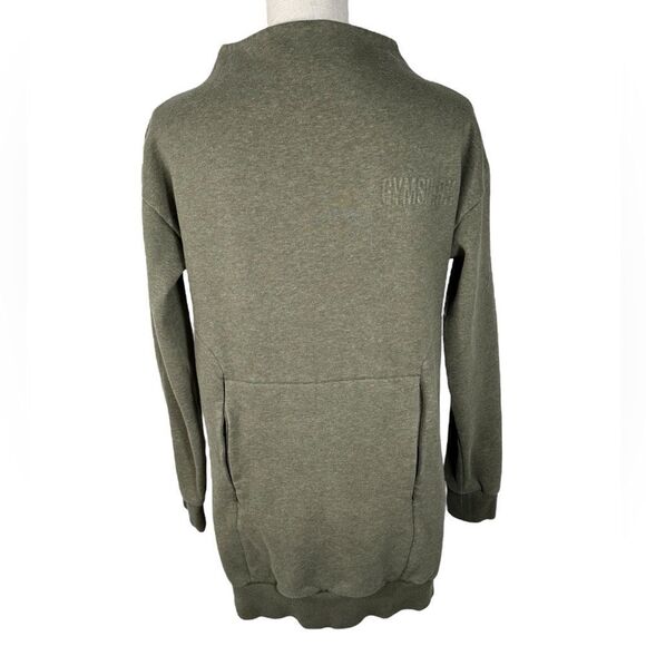 Gymshark Olive Green Women’s Funnel Neck So Soft Tunic Sweatshirt - Picture 4 of 7